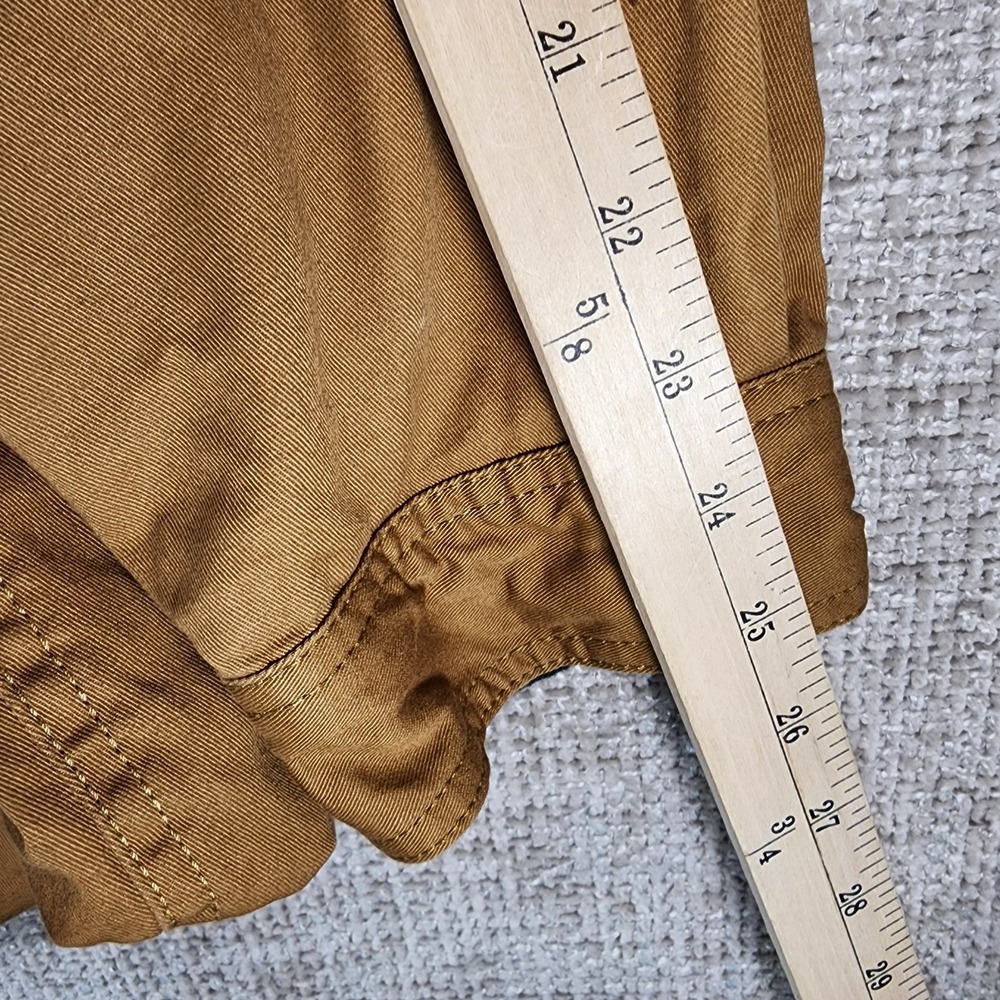 LL‎ Bean Field Shirt Jacket Mens XL Tan Plaid Flannel Lined Double Pocket Chore - Picture 7 of 12